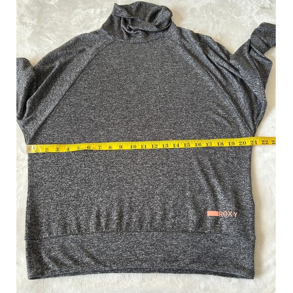 Roxy Top Women's Turtleneck Long Sleeve Pullover Gray Stretchy Size S - Picture 5 of 9